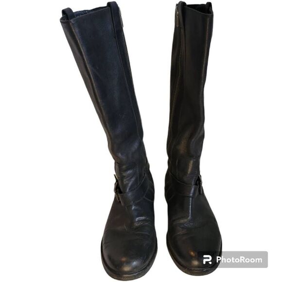 Cole Haan Black Leather Riding Boots Women's Size 7 - Picture 4 of 8